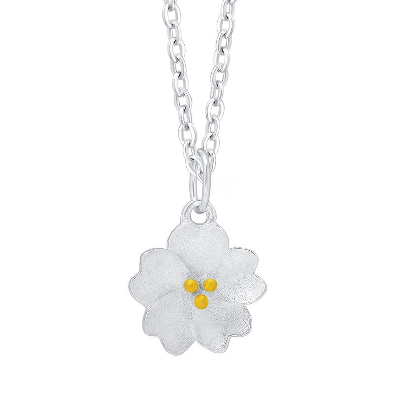 KarmaRipple's 925 Sterling Silver Cherry Blossom Flower Blessing Pendant Necklace p11