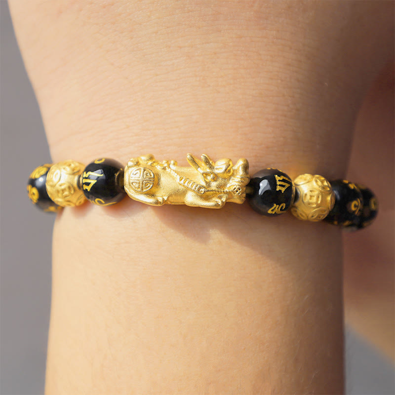 KarmaRipple's Feng Shui PiXiu Obsidian Attract Wealth Bracelet p7