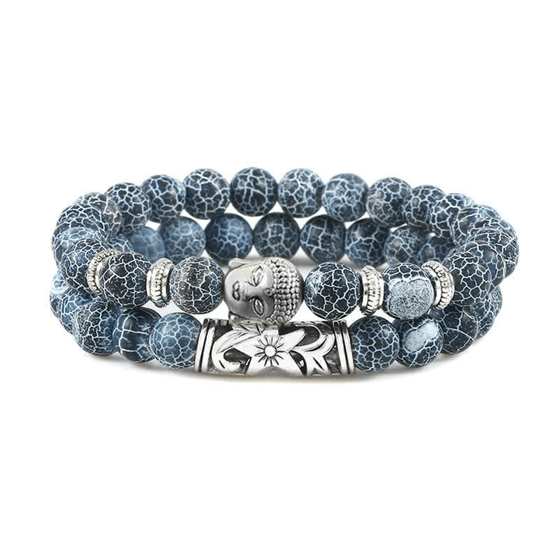KarmaRipple's 2Pcs Authentic Gemstone Agate Buddha Protection Bracelet p4