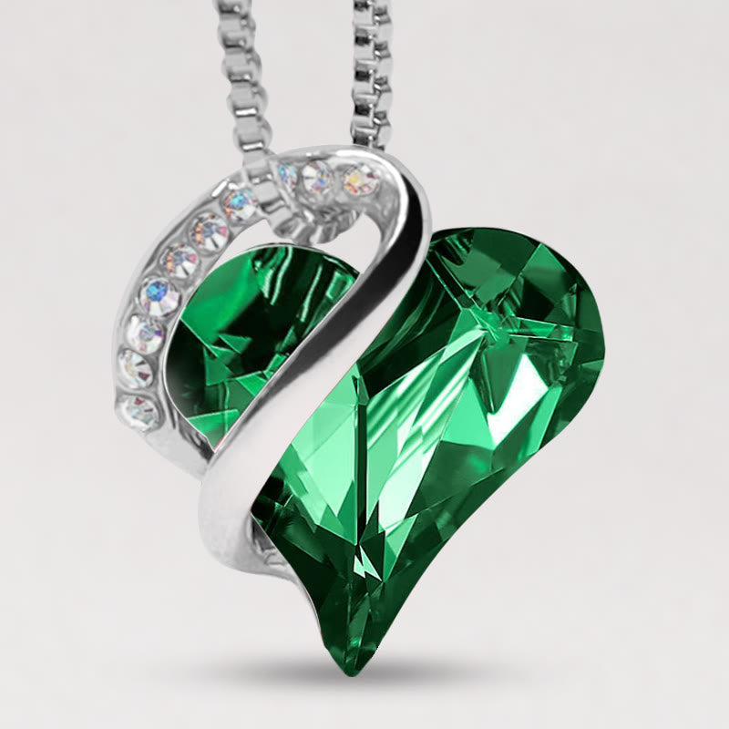 KarmaRipple's Love Heart Birthstone Balancing Energy Pendant Necklace p53
