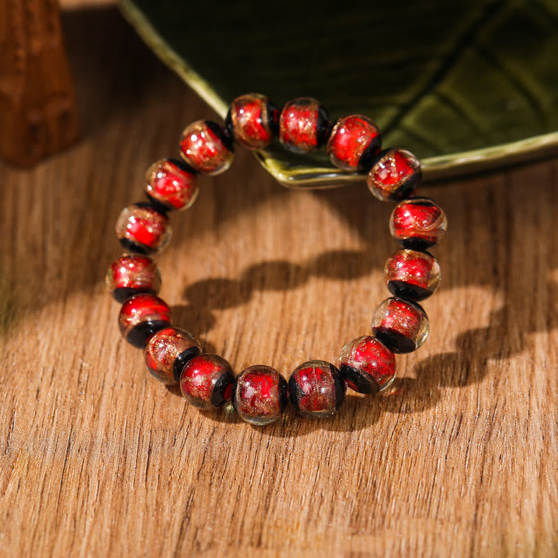 KarmaRipple's Tibetan Classic Liuli Glass Bead Fortune Wealth Bracelet p16