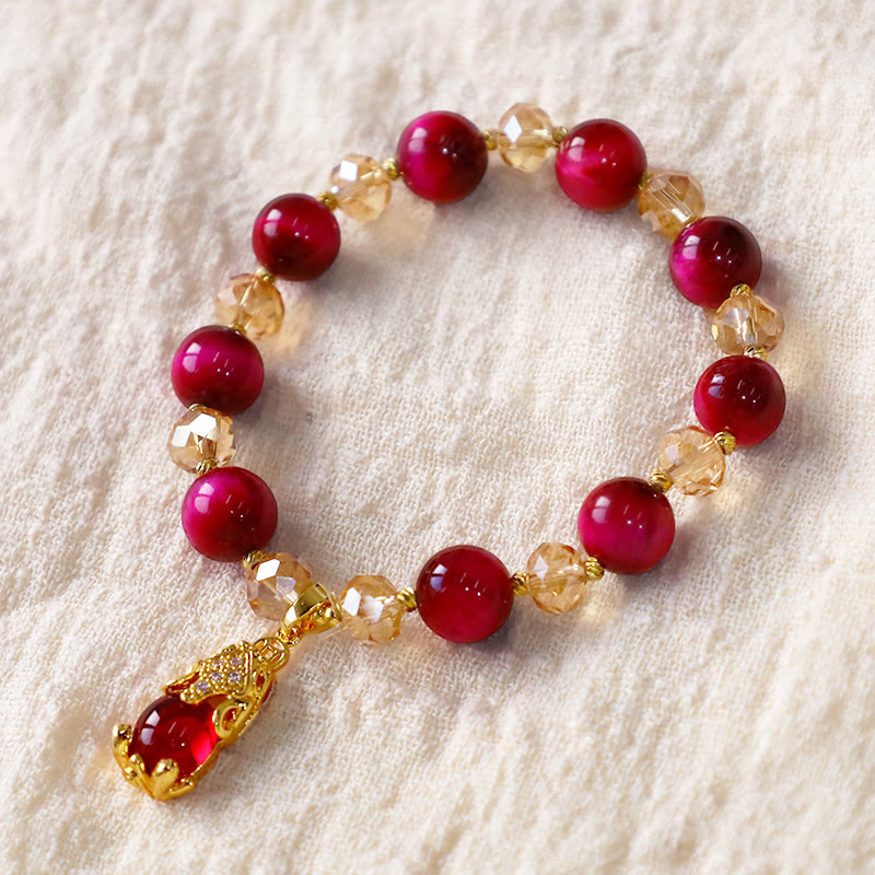KarmaRipple's Red Tiger Eye PiXiu Fox Protection Self Confidence Bracelet p10
