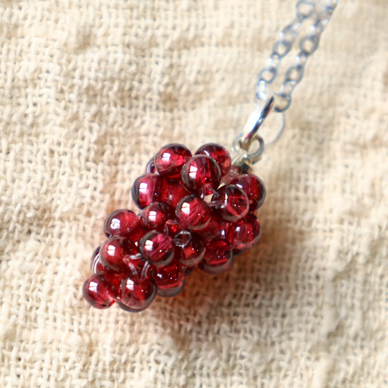 KarmaRipple's Authentic Garnet Red Agate Black Onyx Protection Pendant Necklace p1