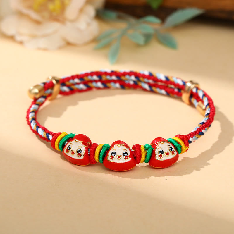 KarmaRipple's Colorful Rope Zongzi Pattern Fortune Handmade Child Adult Bracelet p45