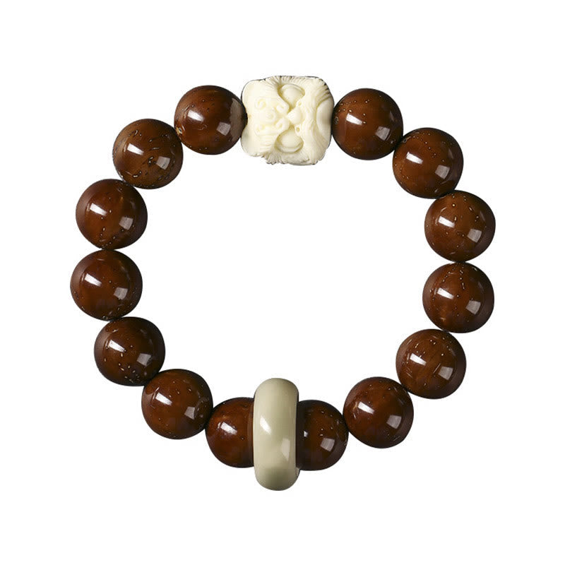 KarmaRipple's Purple Bodhi Seed Dancing Lion Wisdom Bracelet p10