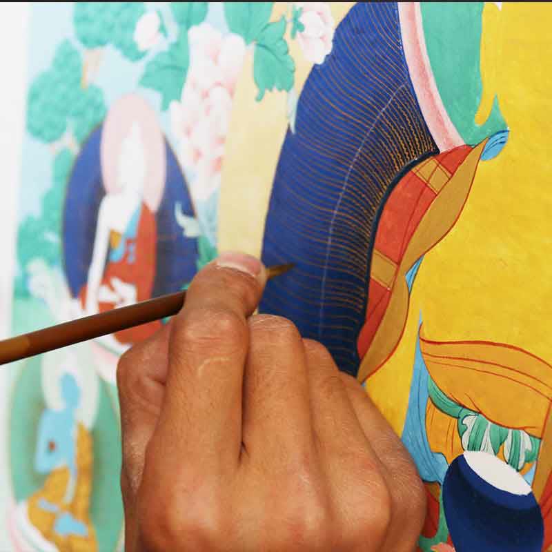 KarmaRipple's Tibetan Handmade Thangka Painting Spiritual Blessing Blind Box Random Color Pattern p3