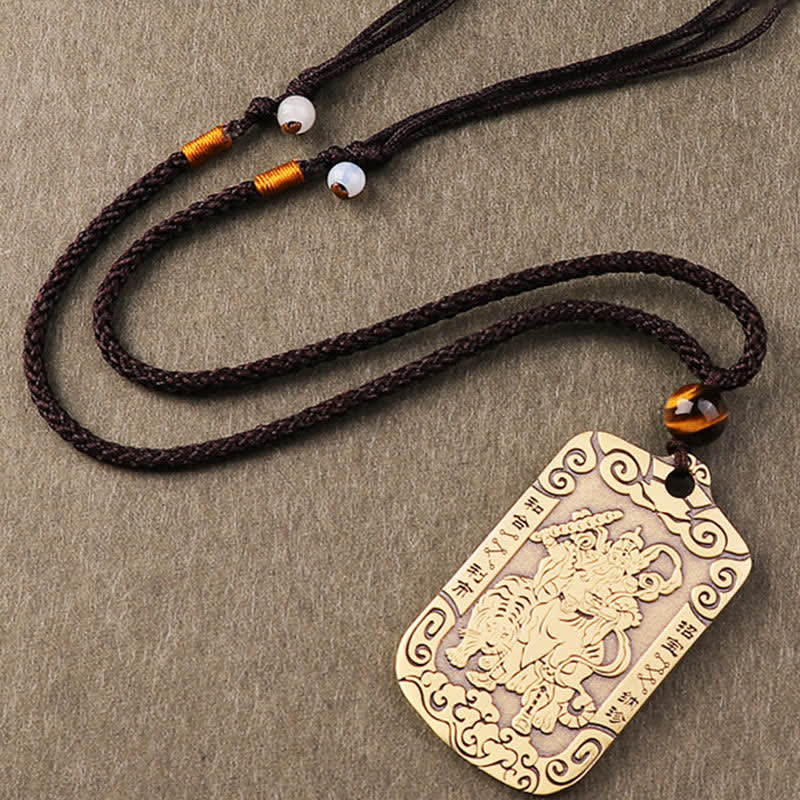 KarmaRipple's God of Wealth Zhao Gongming Bronze Protection Pendant Necklace Key Chain p16