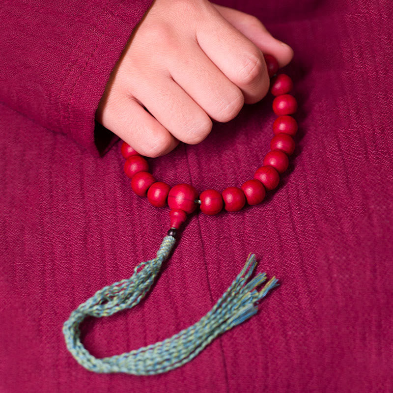 KarmaRipple's Abelia Biflora Wood Warding Off Evil Spirits Wrist Mala p15
