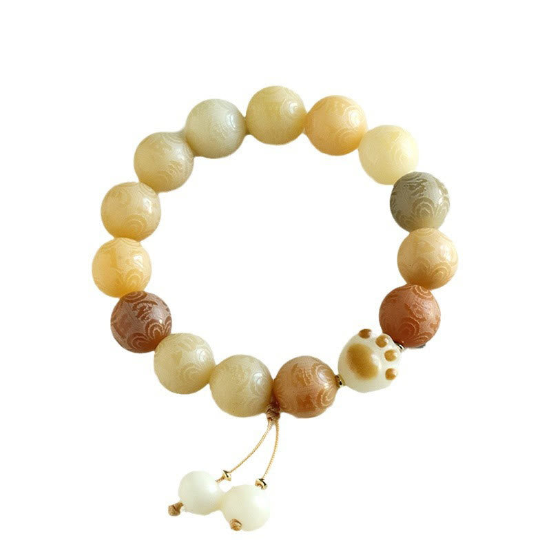 KarmaRipple's Bodhi Seed Om Mani Padme Hum Carved Balance Bracelet p14