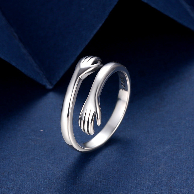 KarmaRipple's 925 Sterling Silver Love Hug Thumb Ring p2