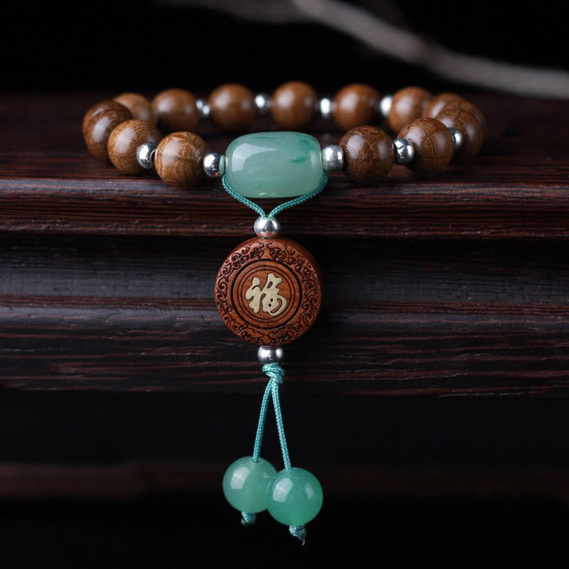 KarmaRipple's Abelia Biflora Wood Happiness Protection Bracelet p1