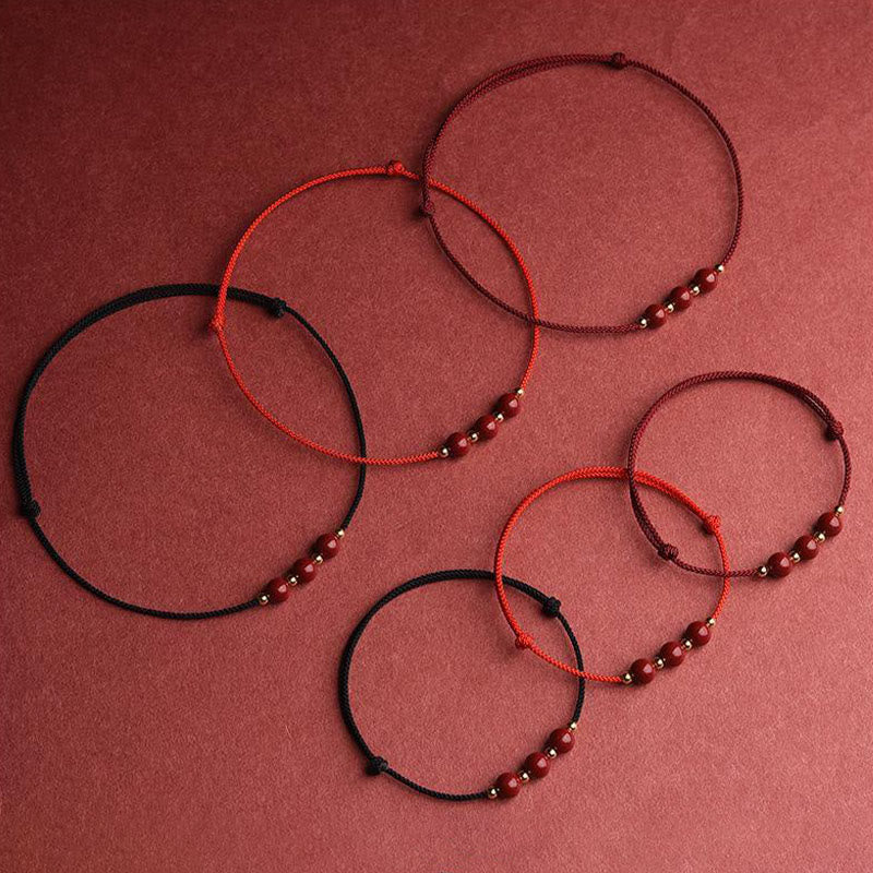 KarmaRipple's Authentic Fortunate Cinnabar Bead Blessing String Bracelet Anklet p11