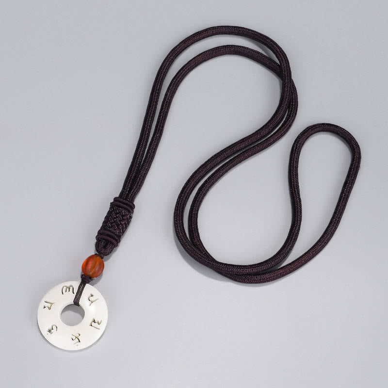 KarmaRipple's Ivory Fruit Om Mani Padme Hum Engraved Protection Pendant Necklace p5
