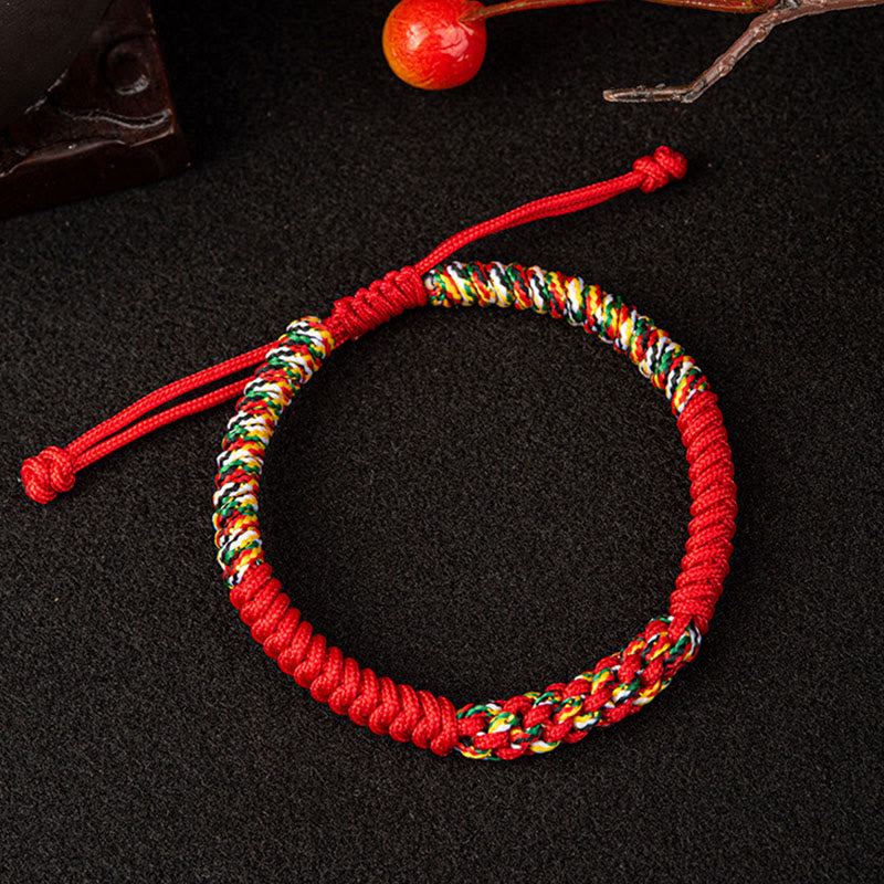 KarmaRipple's Tibetan Handmade Colorful King Kong Weave Fortune Braid String Bracelet p4