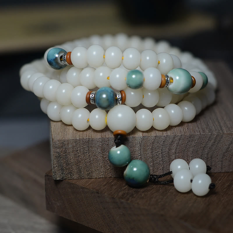 KarmaRipple's 108 Mala Beadwork Bodhi Seed Keep Away Evil Spirits Calm Bracelet p10