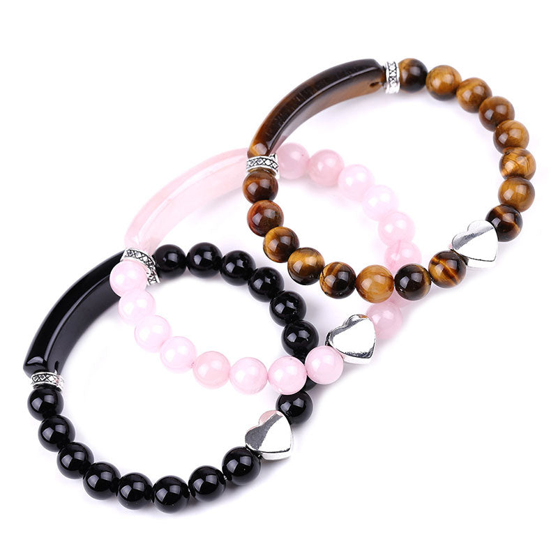 KarmaRipple's Authentic Gemstone Beadwork Unisex Heart Bracelet p15