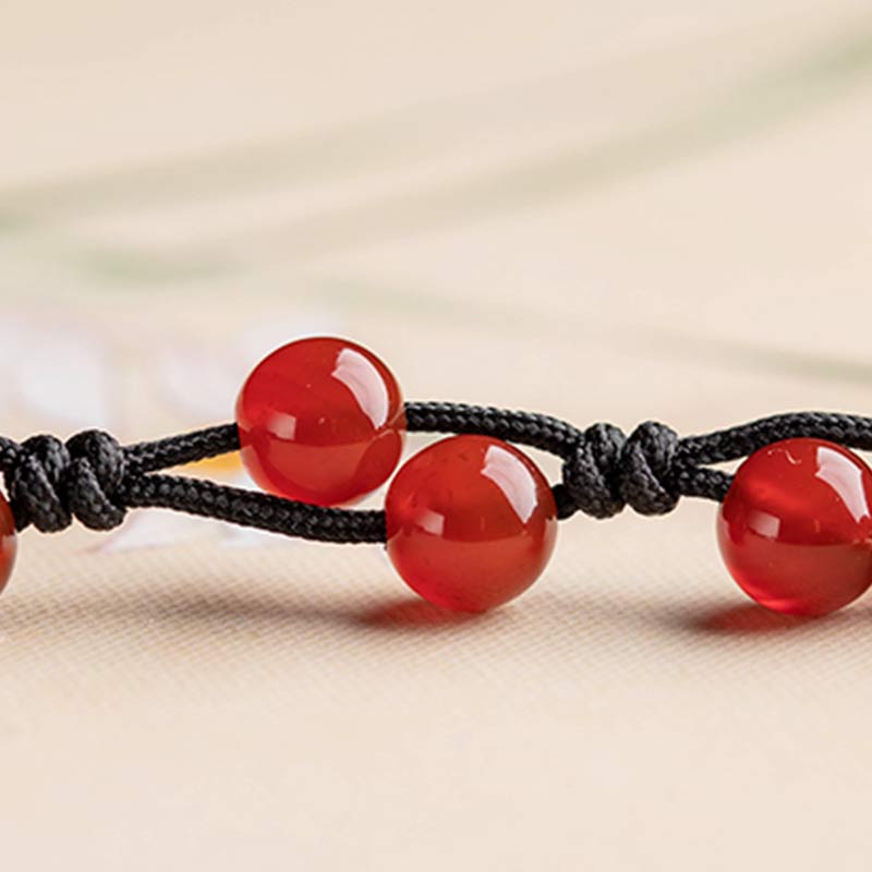 KarmaRipple's Red Agate Moss Agate Cinnabar Calm Bracelet p16