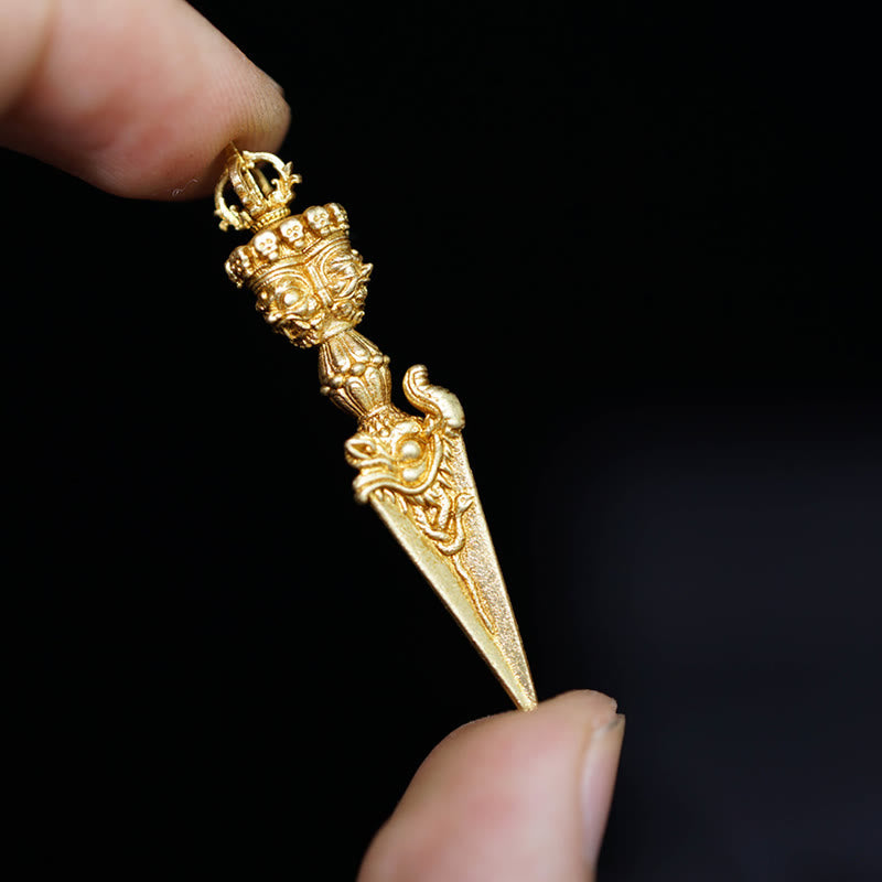 KarmaRipple's Tibet Dorje Vajra Engraved Spiritual Power Necklace Hanging Decoration p1