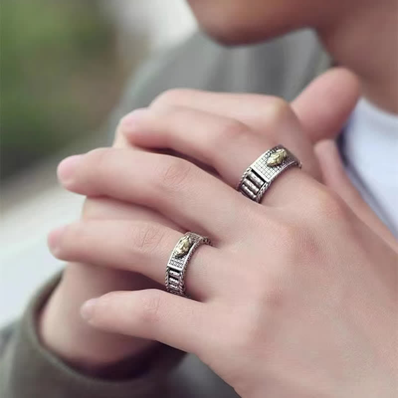 KarmaRipple's Fortunate FengShui PiXiu Wealth Prayer Wheels Pair Ring p4