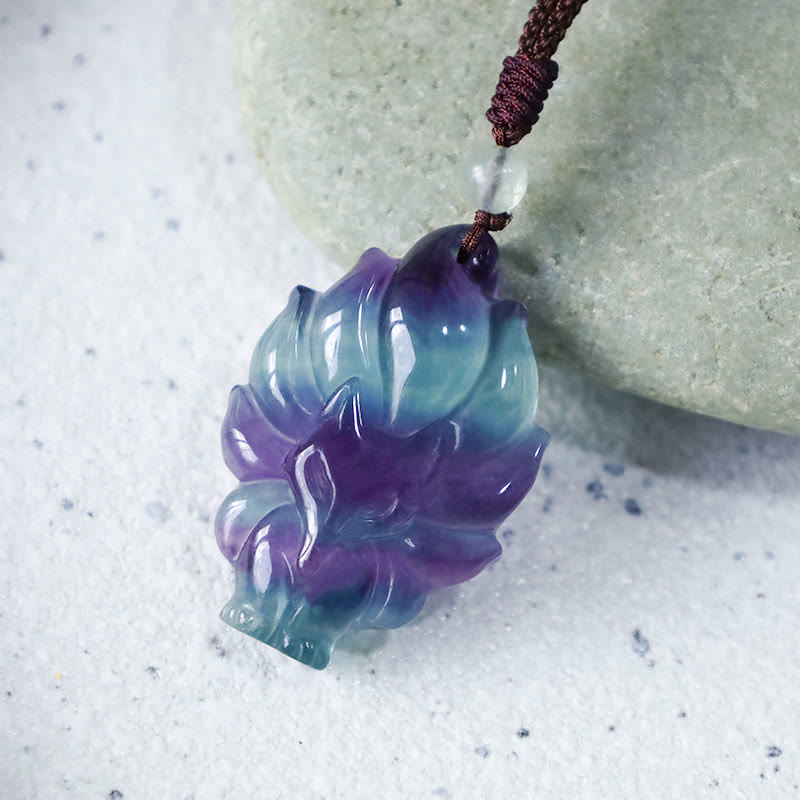 KarmaRipple's Authentic Fluorite Gold Sheen Obsidian Fox Necklace Protection Pendant p6