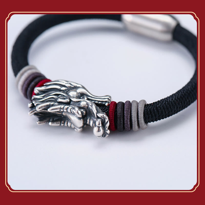 KarmaRipple's 999 Sterling Silver Dragon Fortune Handcrafted Woven Child Adult Bracelet ( p6