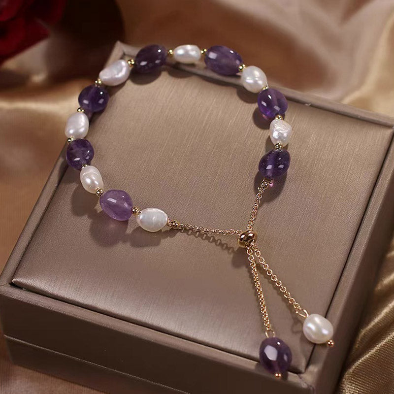 KarmaRipple's Authentic Blue Aventurine Gemstone Pearl Bead Balancing Bracelet p4