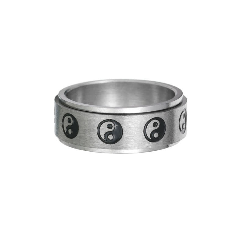 KarmaRipple's Yin Yang Titanium Steel Balance Rotatable Ring p23