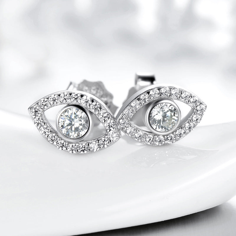 KarmaRipple's 925 Sterling Silver Evil Eye Symbol Protection Stud Earrings p3