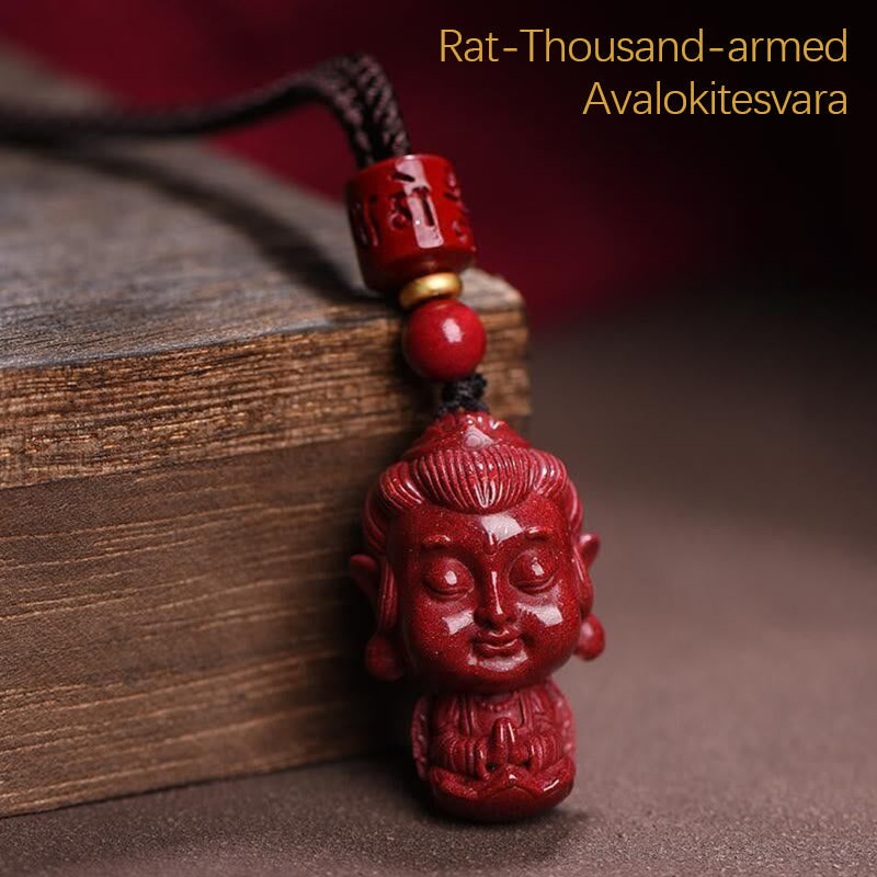 KarmaRipple's Chinese Zodiac Natal Buddha Authentic Cinnabar Amulet Keep Away Evil Spirits Pendant Necklace p2