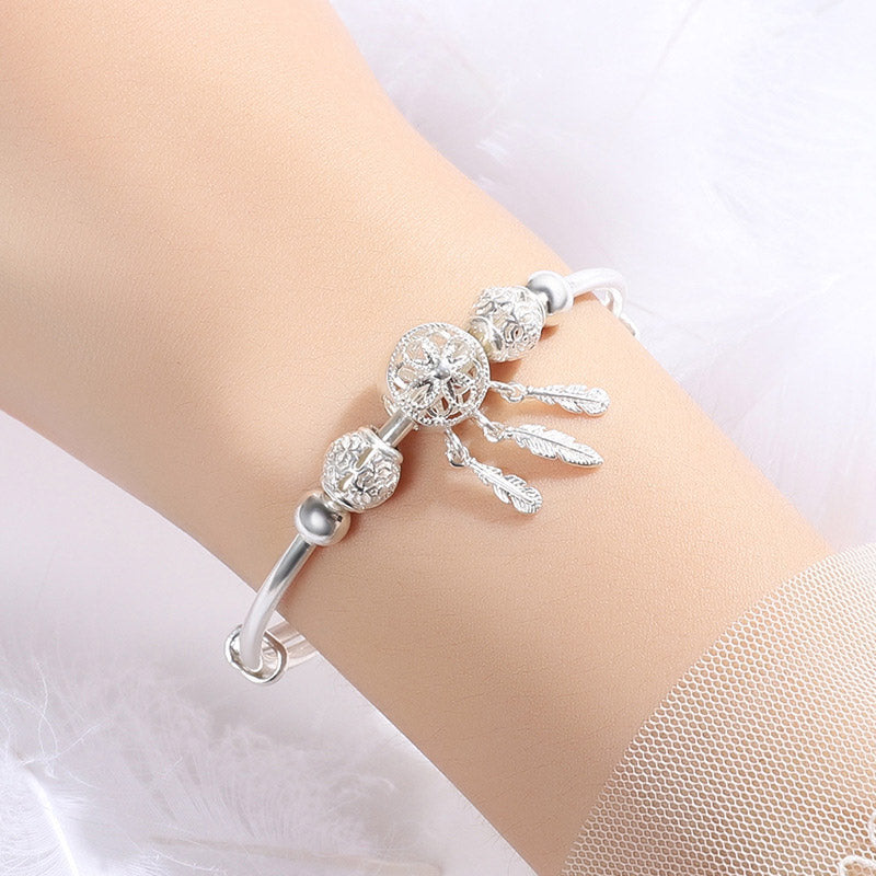 KarmaRipple's Tibetan Ivory Bronze Blessing Dream Catcher Talisman Bracelet p4