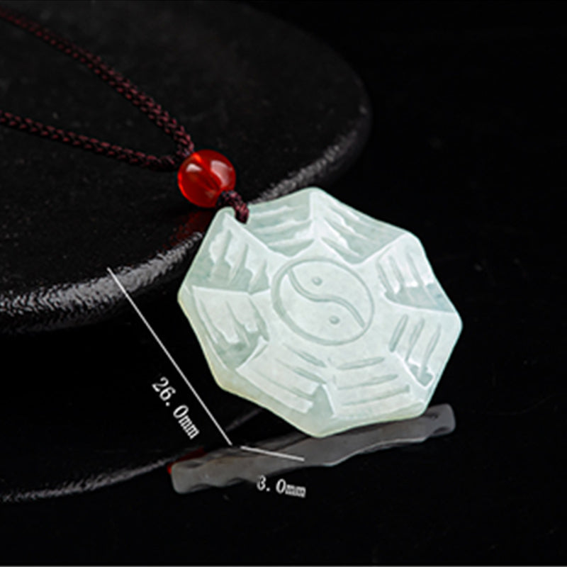 KarmaRipple's Authentic Jade Bagua Yin Yang Fortune Pendant Necklace p8