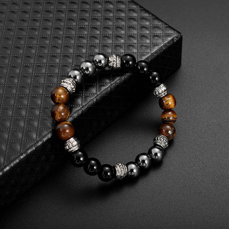 KarmaRipple's Tiger Eye and Hematite Good Fortune and Balancing Bracelet p6