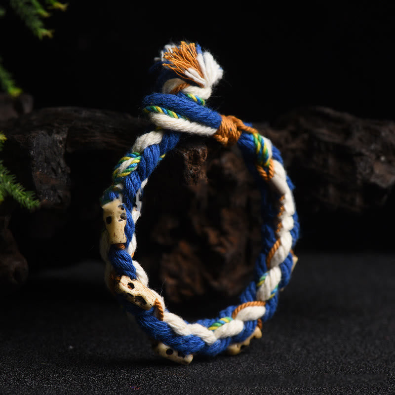KarmaRipple's Tibetan Zakiram Goddess of Wealth Bead Engraved Handmade Fortune Bracelet p15