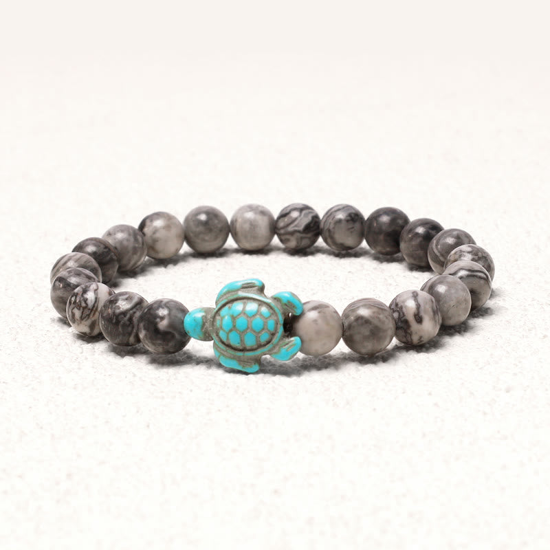 KarmaRipple's Authentic Stone Sea Turtle Turquoise Blessing Bracelet p8