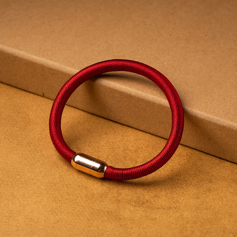 KarmaRipple's Tibetan Handmade King Kong Weave Protection Magnetic Buckle Woven Bracelet ( p34