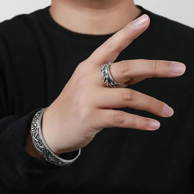 KarmaRipple's Guan Gong Auspicious Clouds Amulet Wealth Ring p4