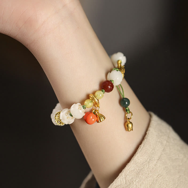 KarmaRipple's Authentic Bodhi Seed Lotus Pumpkin Bead Peace Balance Bracelet p1