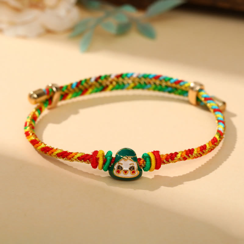 KarmaRipple's Colorful Rope Zongzi Pattern Fortune Handmade Child Adult Bracelet p34