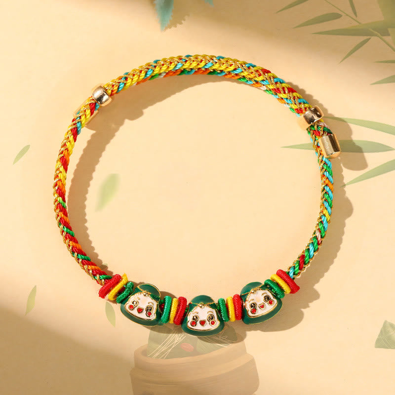 KarmaRipple's Colorful Rope Zongzi Pattern Fortune Handmade Child Adult Bracelet p1