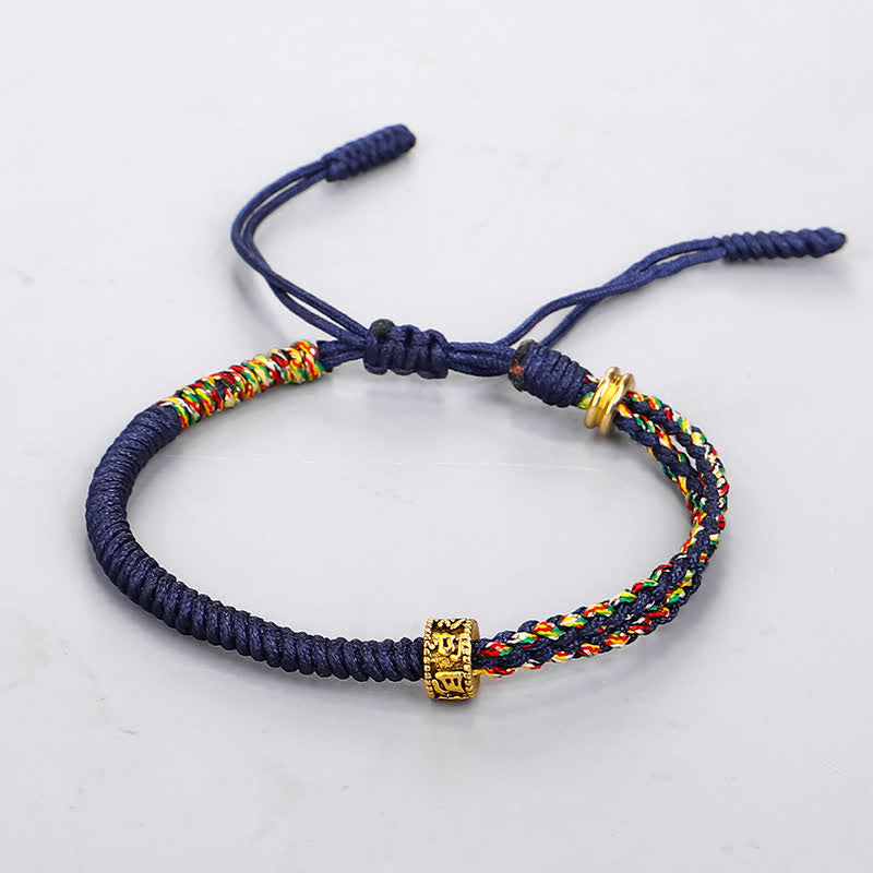 KarmaRipple's Om Mani Padme Hum Protection Fortune String Bracelet p5