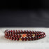 5mm-Garnet&Gold Koi Fish Double Wrap Bracelet / 14cm