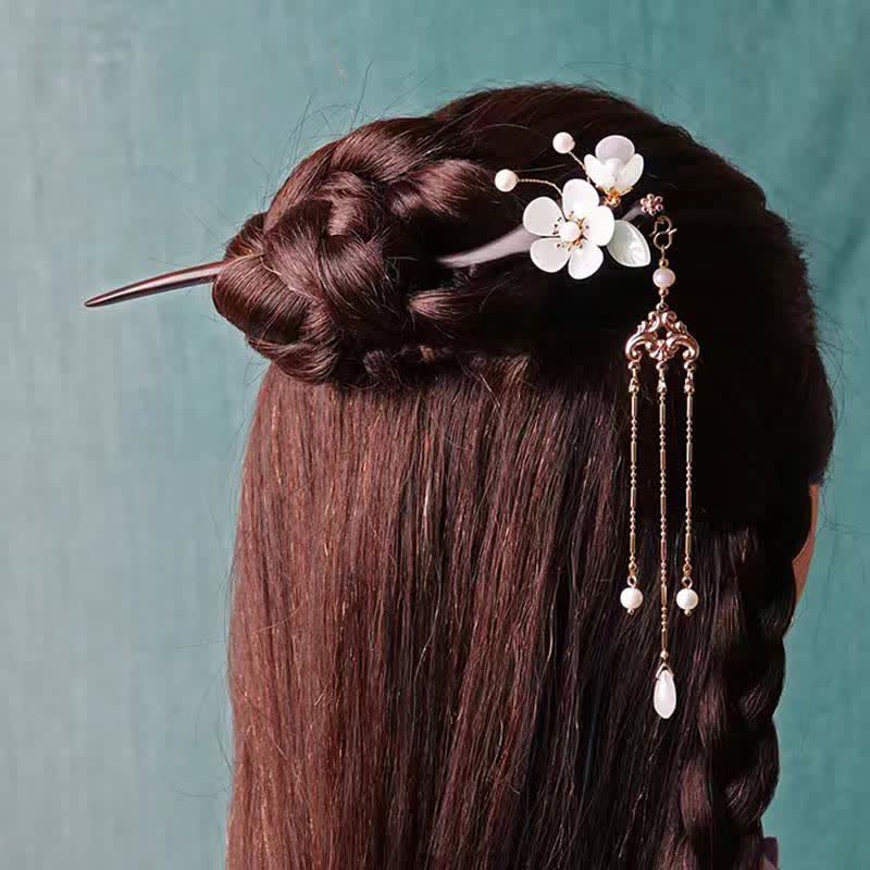 KarmaRipple's Ebony Flower Protection Blessing Hairpin Decorations p3
