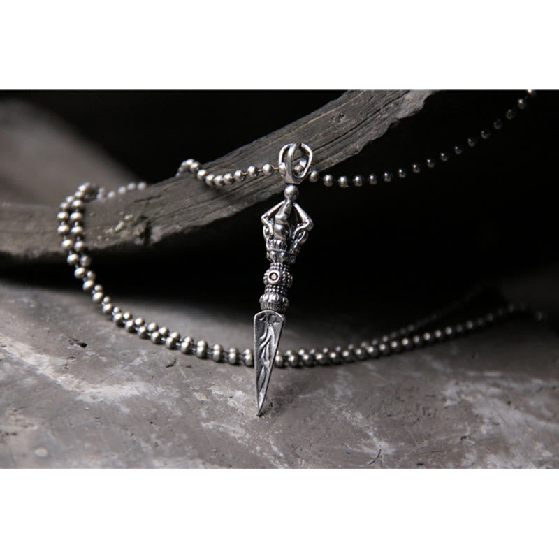 KarmaRipple's 925 Sterling Silver Dorje Vajra Enlightenment Pendant Chain Necklace p6