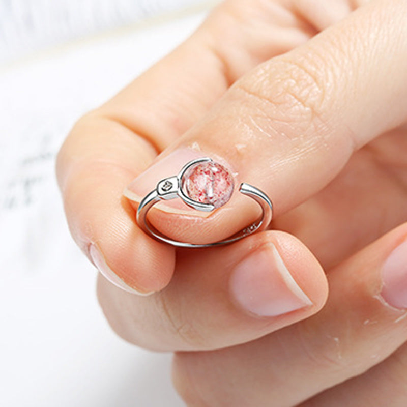 KarmaRipple's Pink Gemstone Soothing Rotation Ring p4