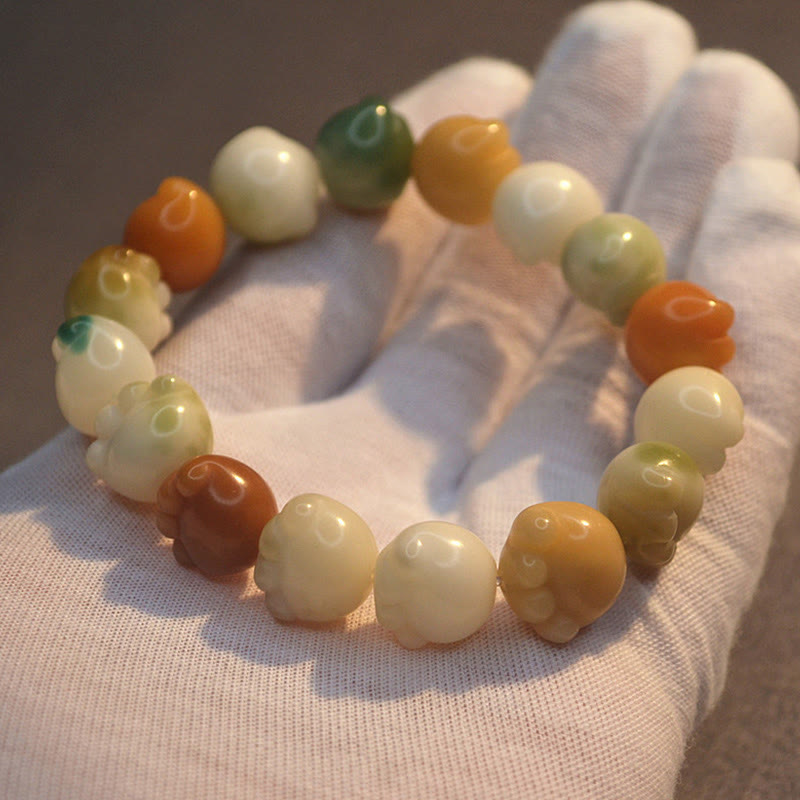 KarmaRipple's Multilayered Bodhi Seed Cute Cat Paw Calm Balance Bracelet p13