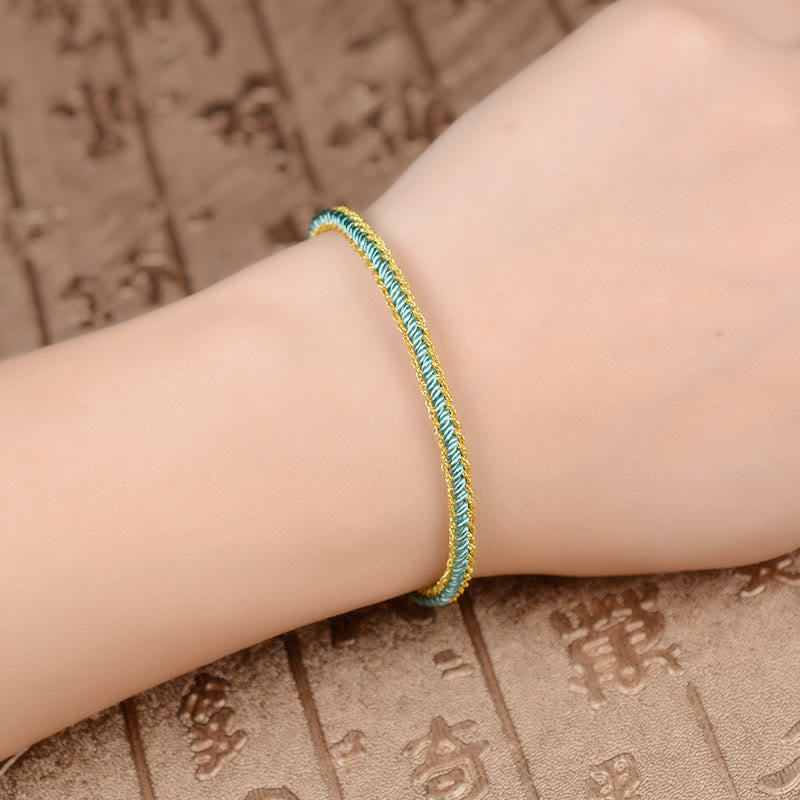 KarmaRipple's Two-Color Rope Handcrafted Eight Thread Peace Weave Bracelet p12