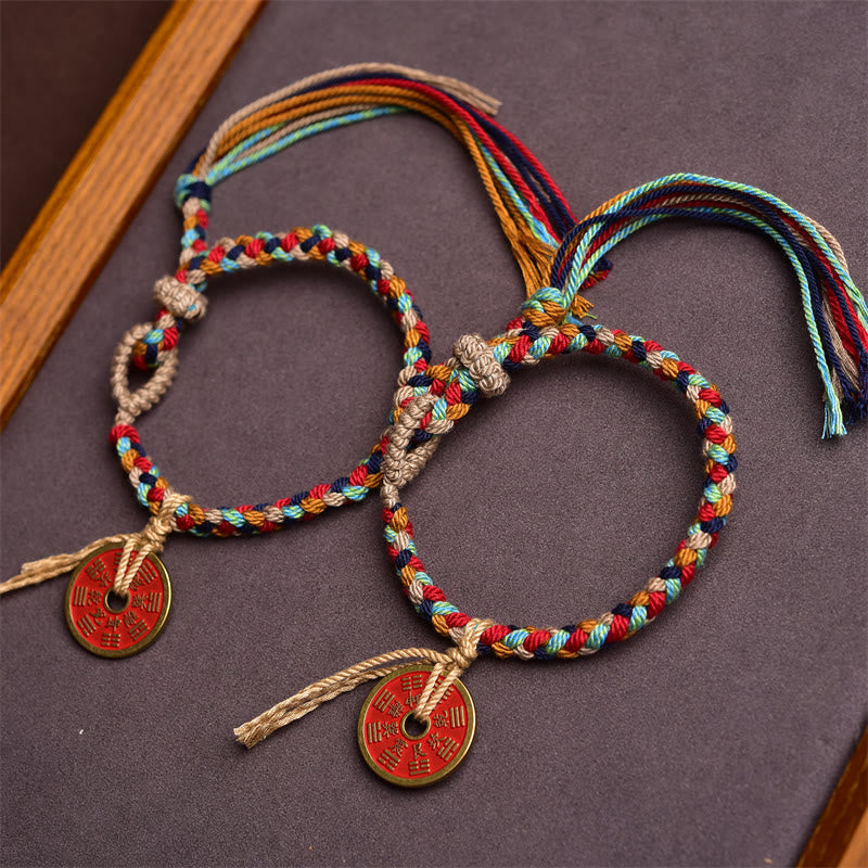 KarmaRipple's Handmade Bagua Balance Multicolored Rope Bracelet p5