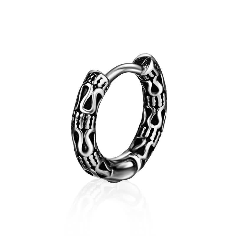KarmaRipple's Retro Pattern Titanium Steel Balance Earrings p1