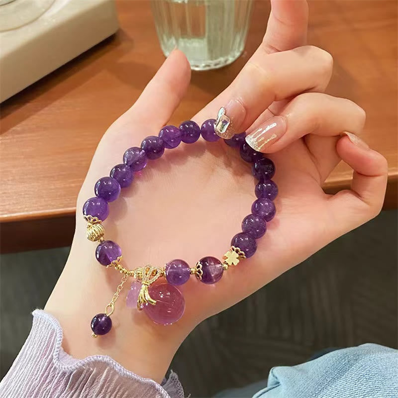 KarmaRipple's Authentic Amethyst Gemstone Money Bag Talisman Positive Bracelet p9