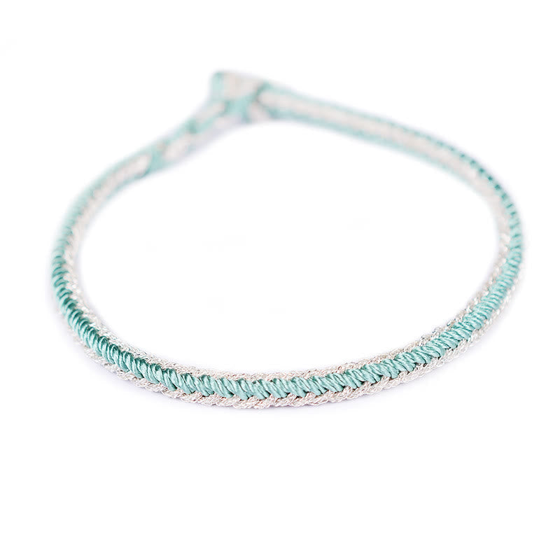 KarmaRipple's Two-Color Rope Handcrafted Eight Thread Peace Weave Bracelet p6